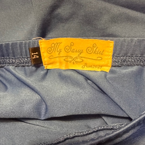 Chic Royal Blue Tiered Skirt for Kids - Picture 2 of 2